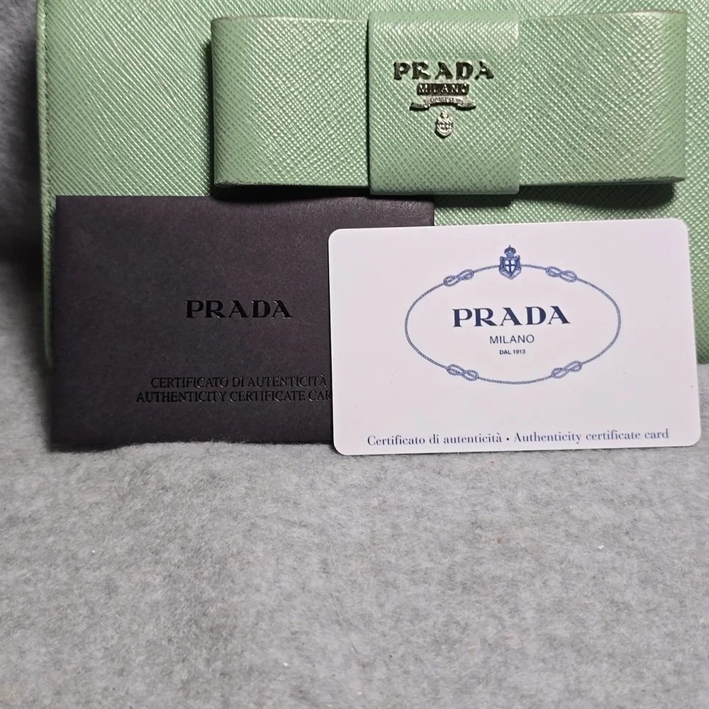 Prada Saffiano Fiocco Acqaumarine Long Wallet - Picture 6 of 16